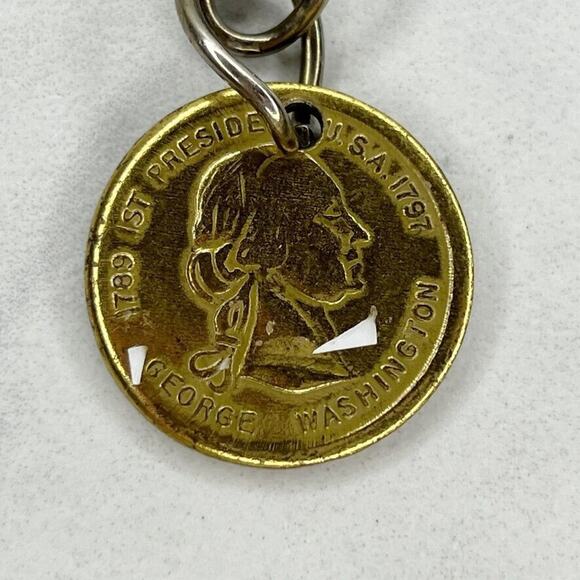 George Washington Coin Chain Belt Gold Tone Y2K Small (S) ✨ - Picture 12 of 12